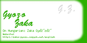 gyozo zaka business card